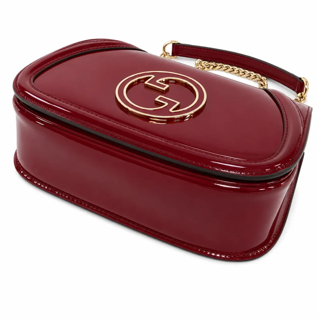 Gucci Blondie Patent Leather Mini Bag - Burgundy