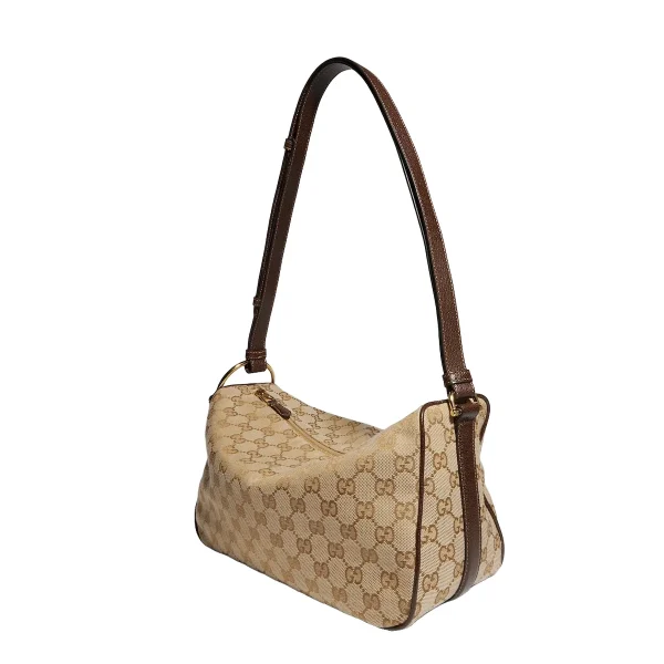 Gucci Half Horsebit Medium Shoulder Bag - Beige