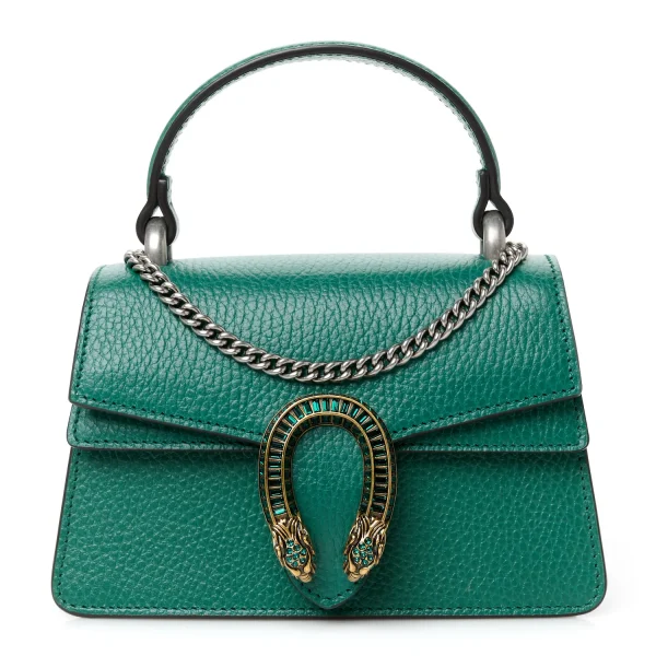 Gucci Crystal Mini Dionysus Top Handle Bag Emerald - Green