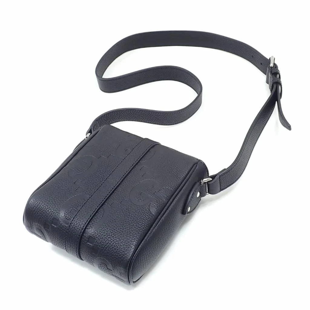 Gucci Black Leather Messenger Bag