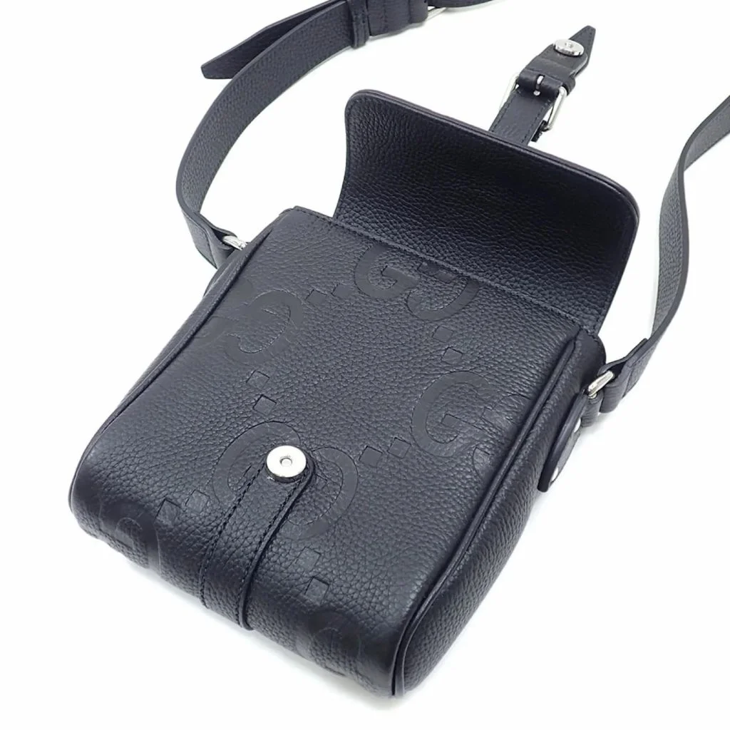 Gucci Black Leather Messenger Bag