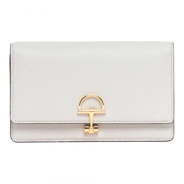 Gucci Half Horsebit Wallet On Chain - White