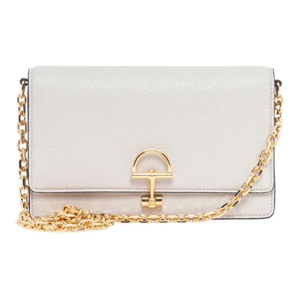 Gucci Half Horsebit Wallet On Chain - White