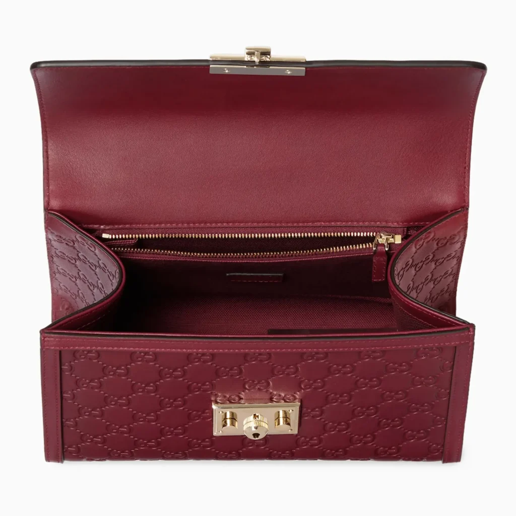 Gucci Padlock Small Top Handle Bag - Burgundy