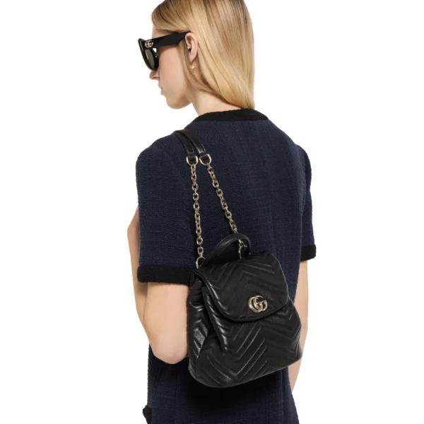 Gucci GG Marmont Mini Backpack - Black