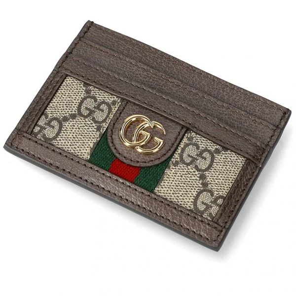 Gucci Ophidia GG Card Holder - Brown