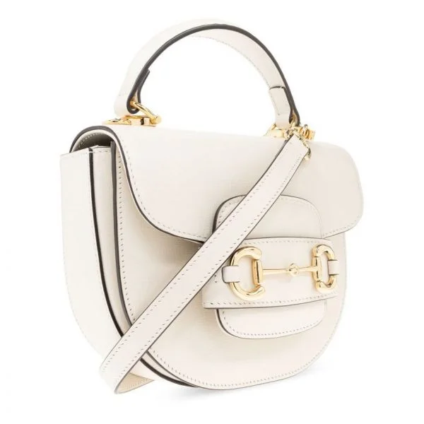 Gucci Horsebit 1955 Mini Top Handle Bag White