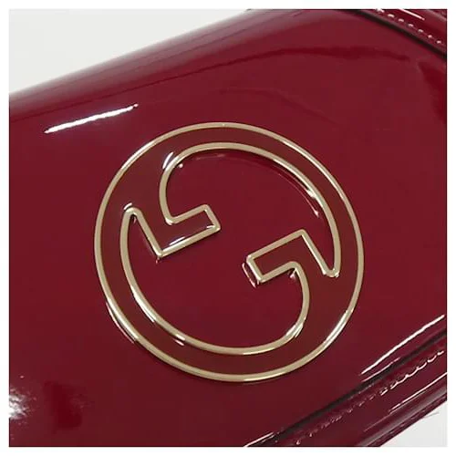Gucci Blondie Patent Leather Mini Bag - Burgundy