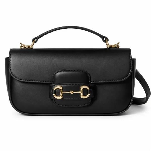 Gucci Horsebit 1955 Soft Small Top Handle Bag - Black