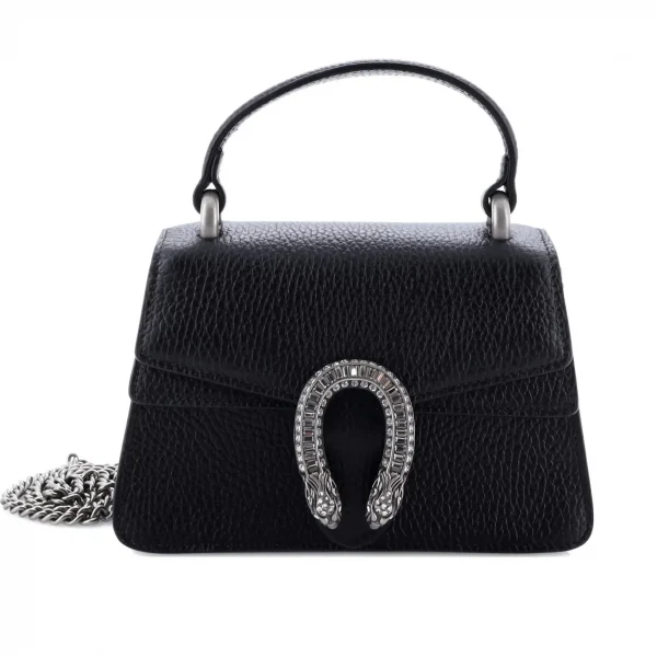 Gucci Crystal Mini Dionysus Top Handle Bag Emerald - Black