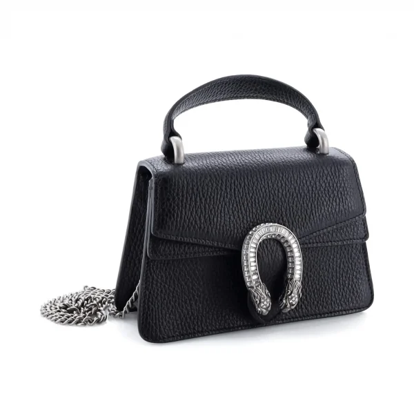 Gucci Crystal Mini Dionysus Top Handle Bag Emerald - Black
