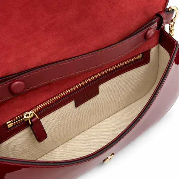 Gucci Blondie Patent Leather Chain Bag - Burgundy