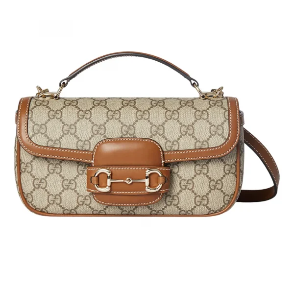 Gucci Horsebit 1955 Soft Small Top Handle Bag - Beige