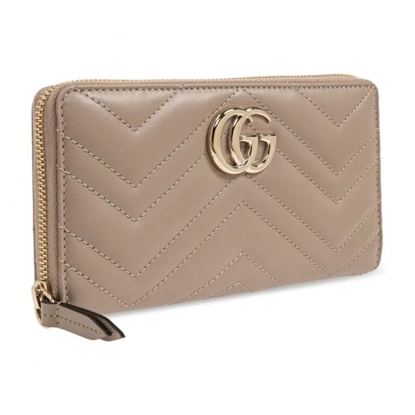 Gucci GG Marmont Zip Around Wallet Model 2 - Beige
