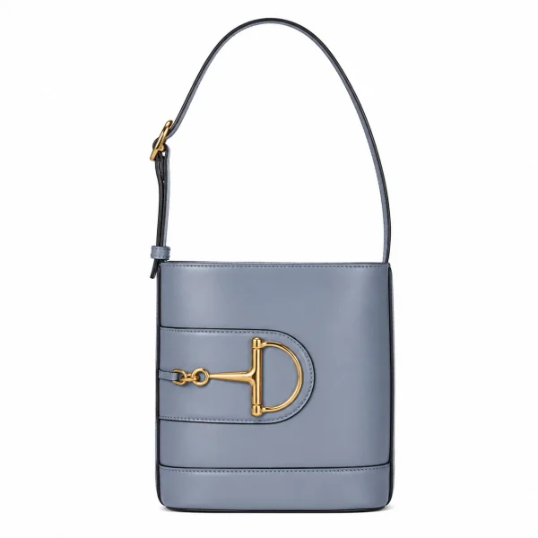 Gucci Arabella Horsebit Bucket Bag - Blue