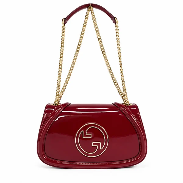 Gucci Blondie Patent Leather Mini Bag - Burgundy