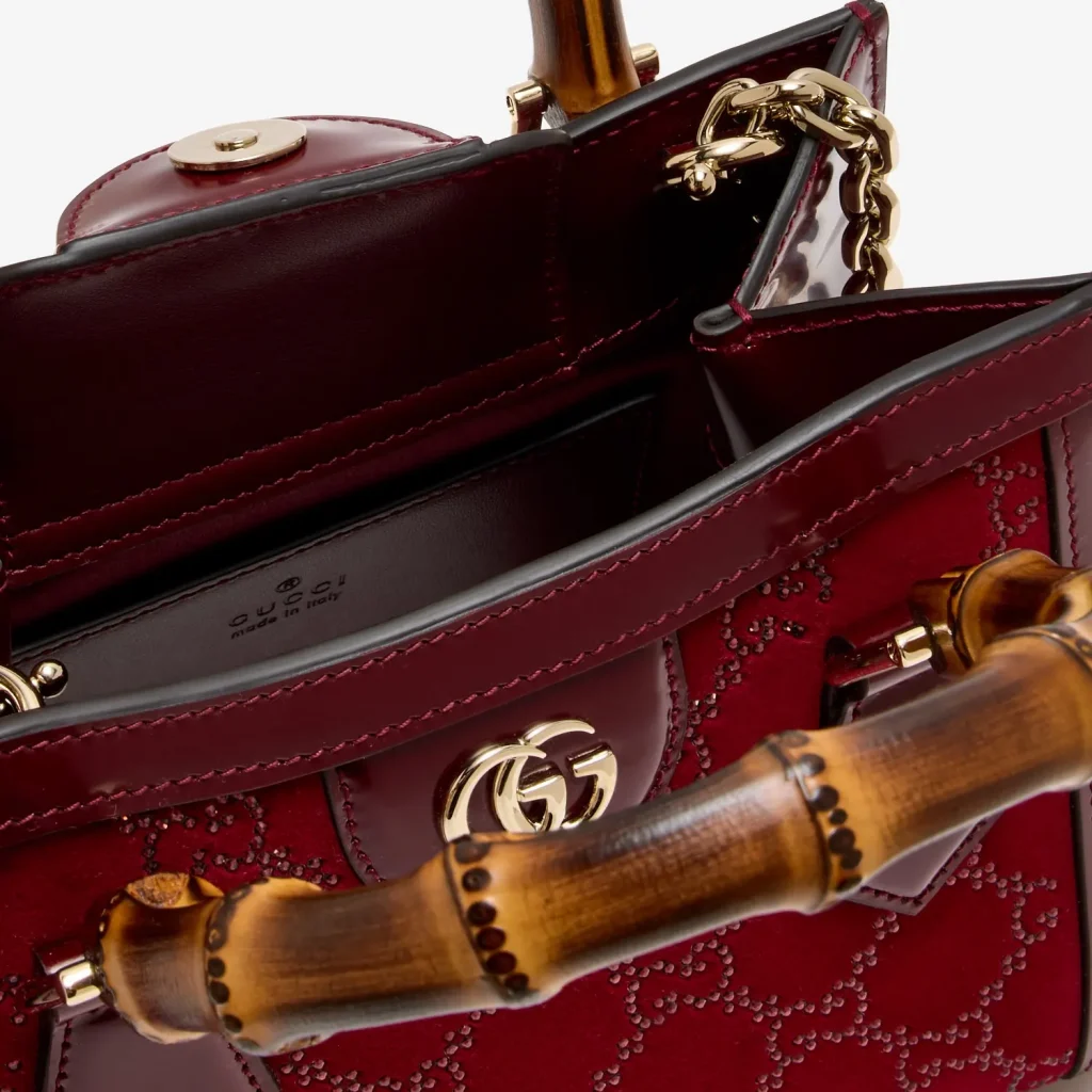 Gucci Diana Small Tote Bag Burgundy