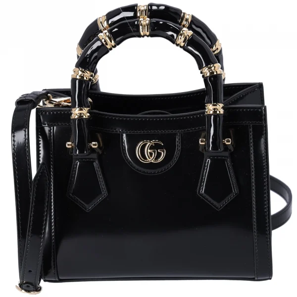 Gucci Bamboo Mini Top Handle Bag - Black