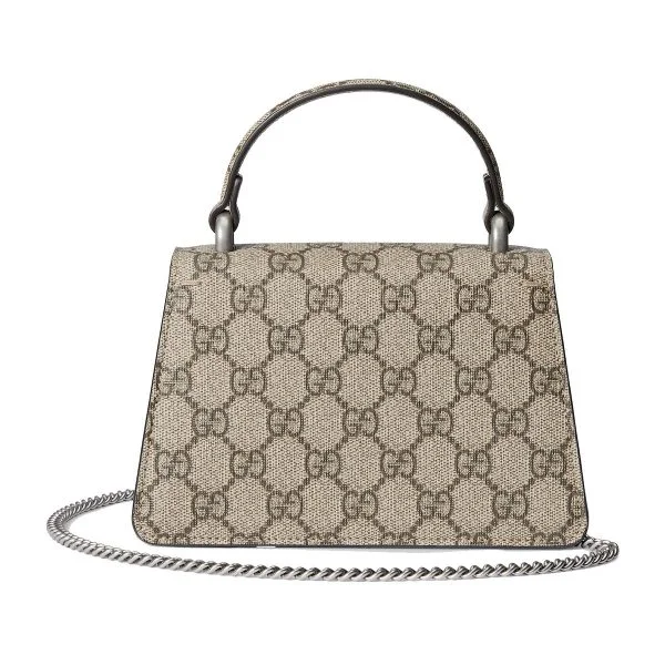 Gucci Crystal Mini Dionysus Top Handle Bag Emerald - Beige