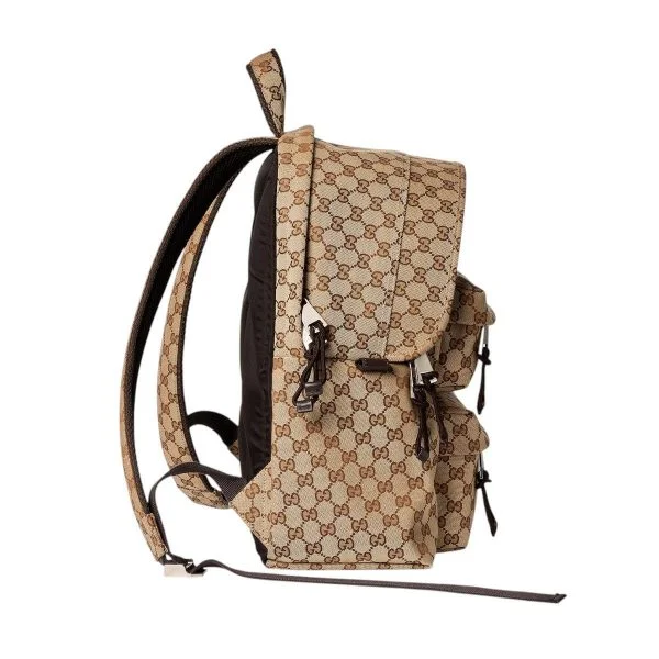 Gucci Monogram Canvas Backpack Beige