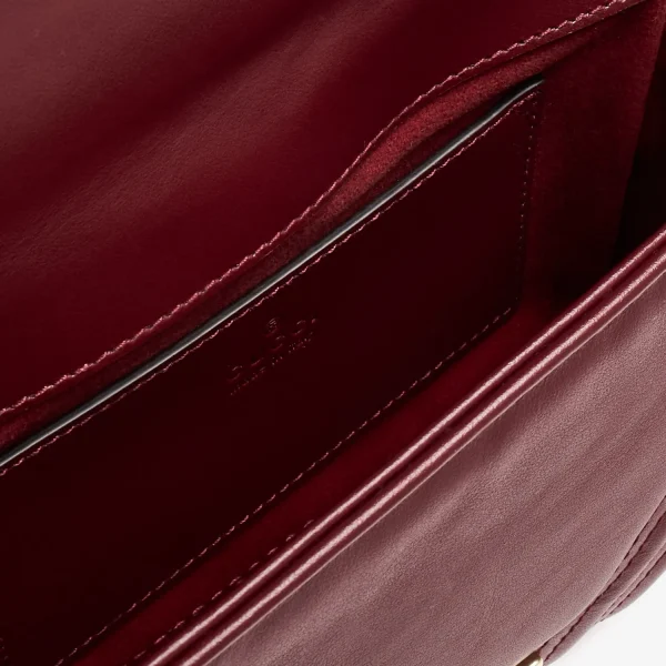 Gucci GG Marmont Mini Top Handle Bag - Burgundy