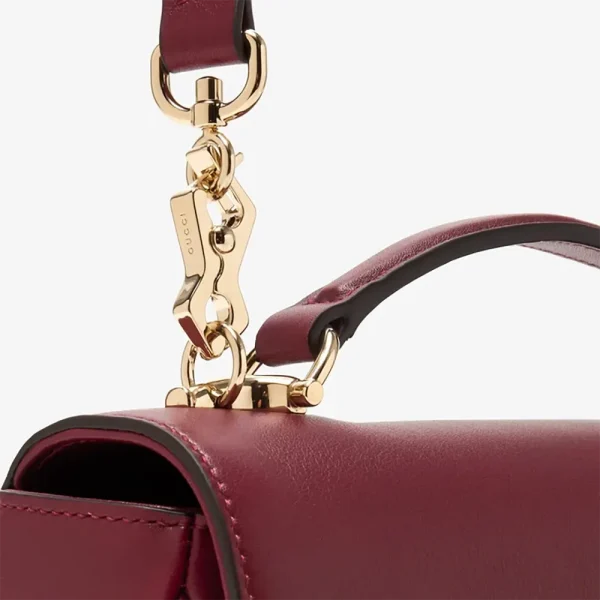 Gucci Horsebit 1955 Soft Small Top Handle Bag - Burgundy
