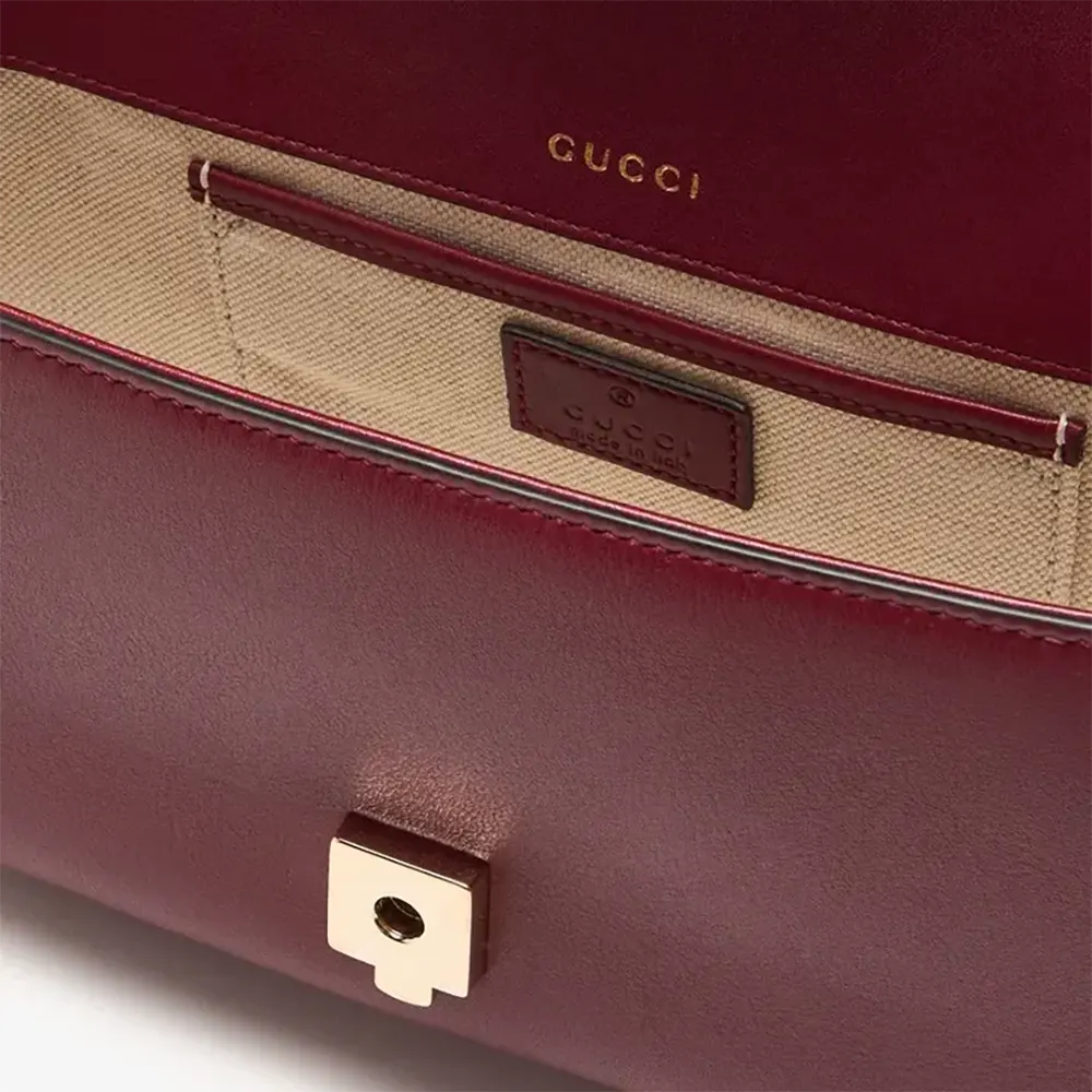 Gucci Horsebit 1955 Soft Small Top Handle Bag - Burgundy