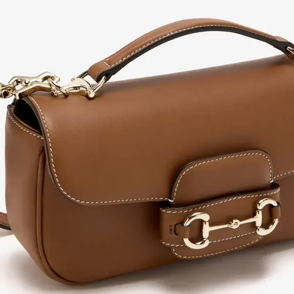 Gucci Horsebit 1955 Soft Small Top Handle Bag - Brown