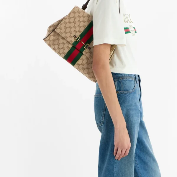 Gucci Paparazzo Medium Top Handle Bag Beige