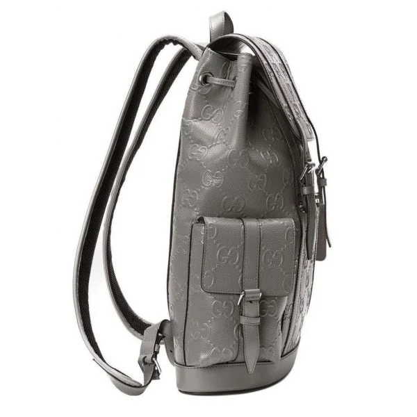 Gucci Leather Logo Embossed Backpack