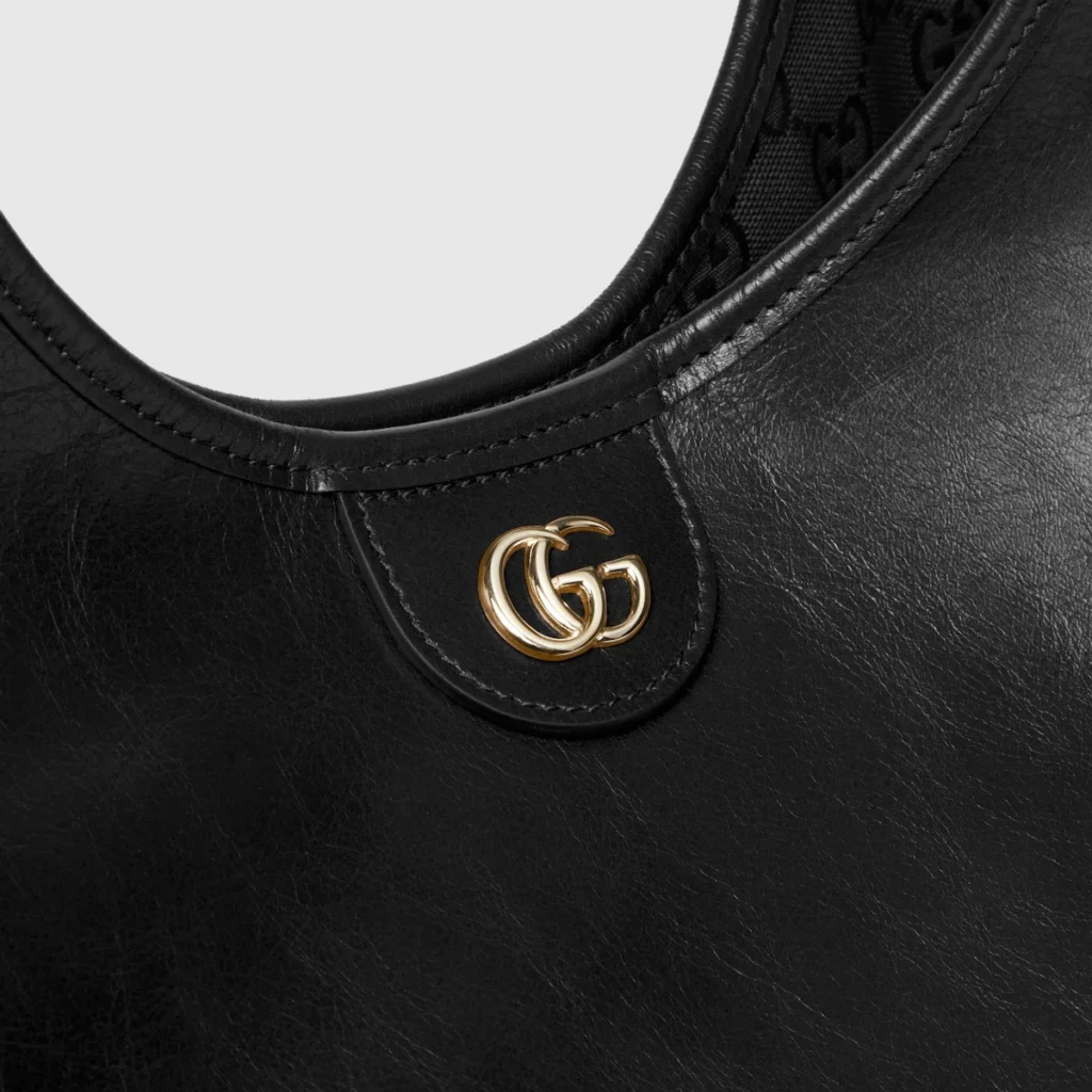 Gucci Giglio GG Suede Oversized Tote Bag - Black