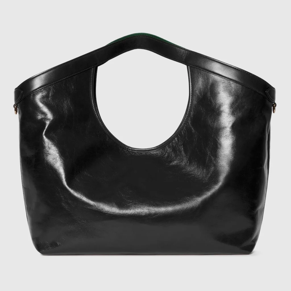 Gucci Giglio GG Suede Oversized Tote Bag - Black