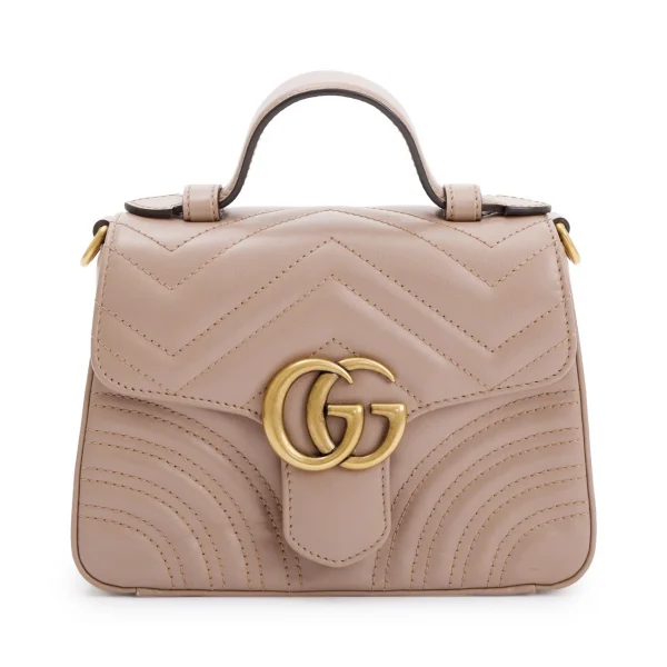Gucci GG Marmont Mini Top Handle Bag - Pink
