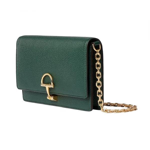 Gucci Half Horsebit Wallet On Chain - Green