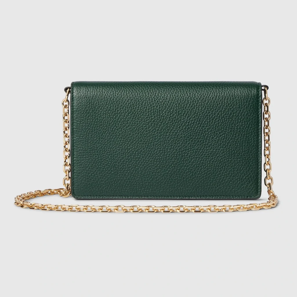 Gucci Half Horsebit Wallet On Chain - Green