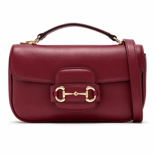 Gucci Horsebit 1955 Soft Small Top Handle Bag - Burgundy
