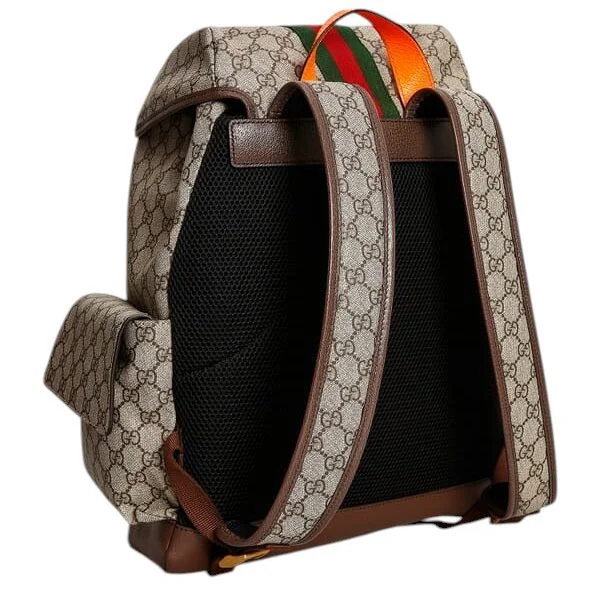 Gucci leather-trimmed backpack