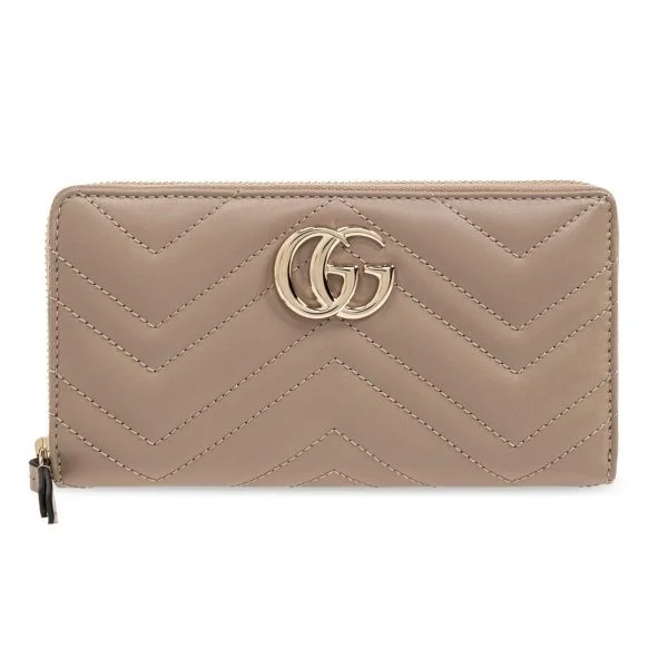Gucci GG Marmont Zip Around Wallet Model 2 - Beige