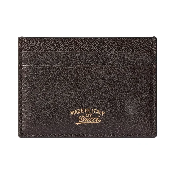 Gucci Lira Slim Card Case - Brown