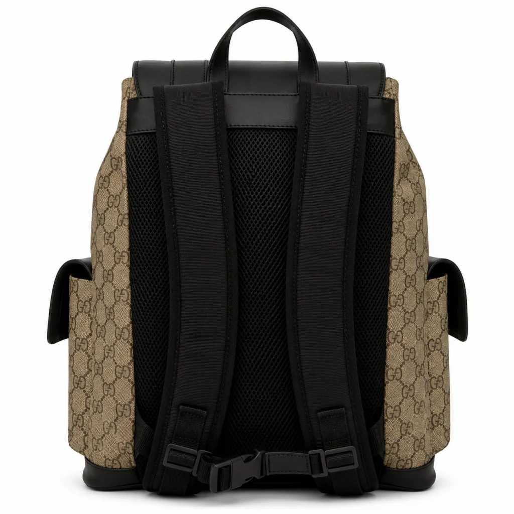 Gucci Beige and Black Soft Supreme Backpack