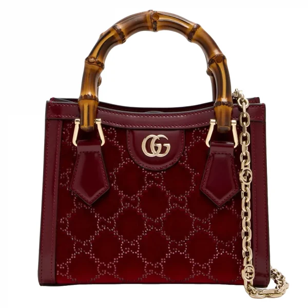 Gucci Diana Small Tote Bag Burgundy