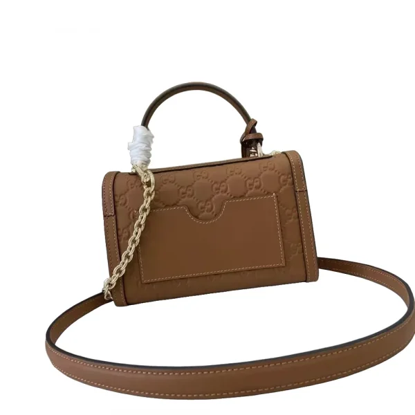 Gucci Padlock Small Top Handle Bag - Brown