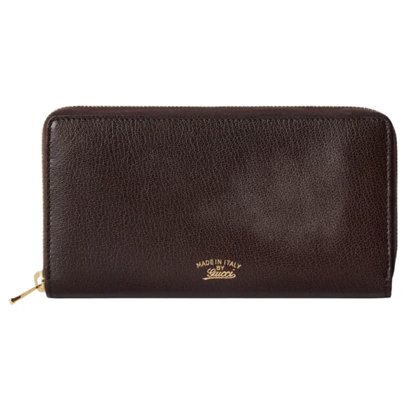 Gucci Lira Zip Around Wallet - Brown