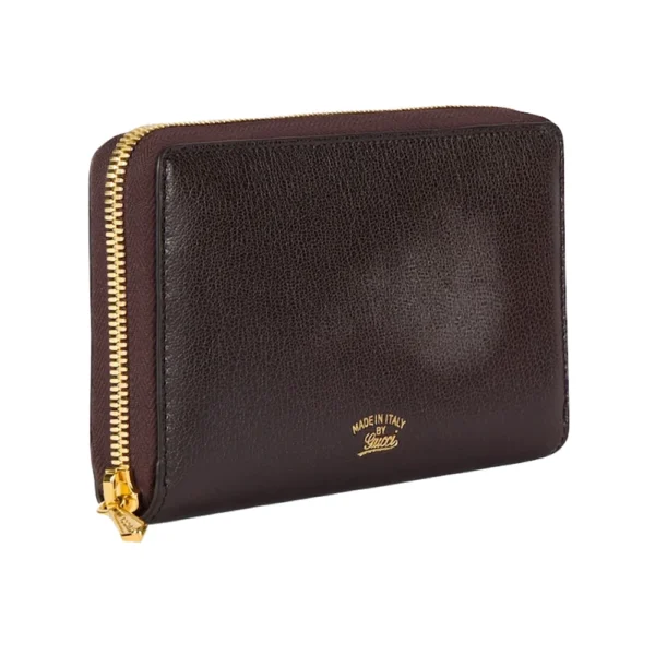 Gucci Lira Zip Around Wallet - Brown