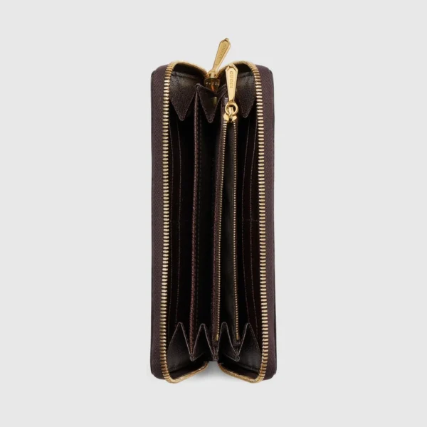 Gucci Lira Zip Around Wallet - Brown