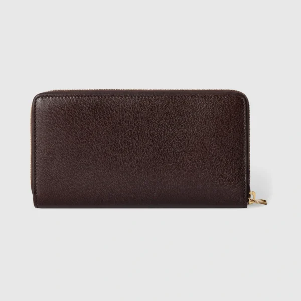 Gucci Lira Zip Around Wallet - Brown