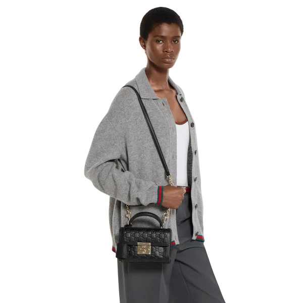 Gucci Padlock Small Top Handle Bag - Black