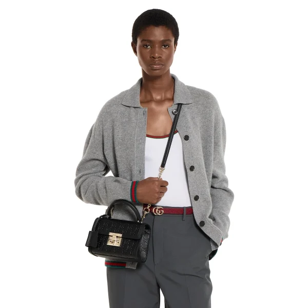 Gucci Padlock Small Top Handle Bag - Black