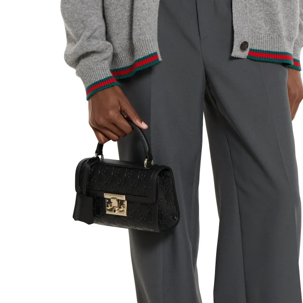 Gucci Padlock Small Top Handle Bag - Black