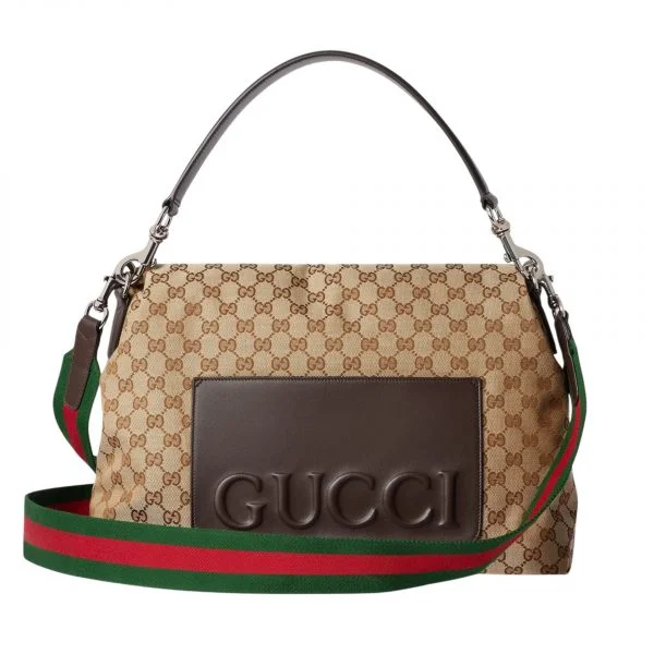 Gucci canvas large crossbody bag